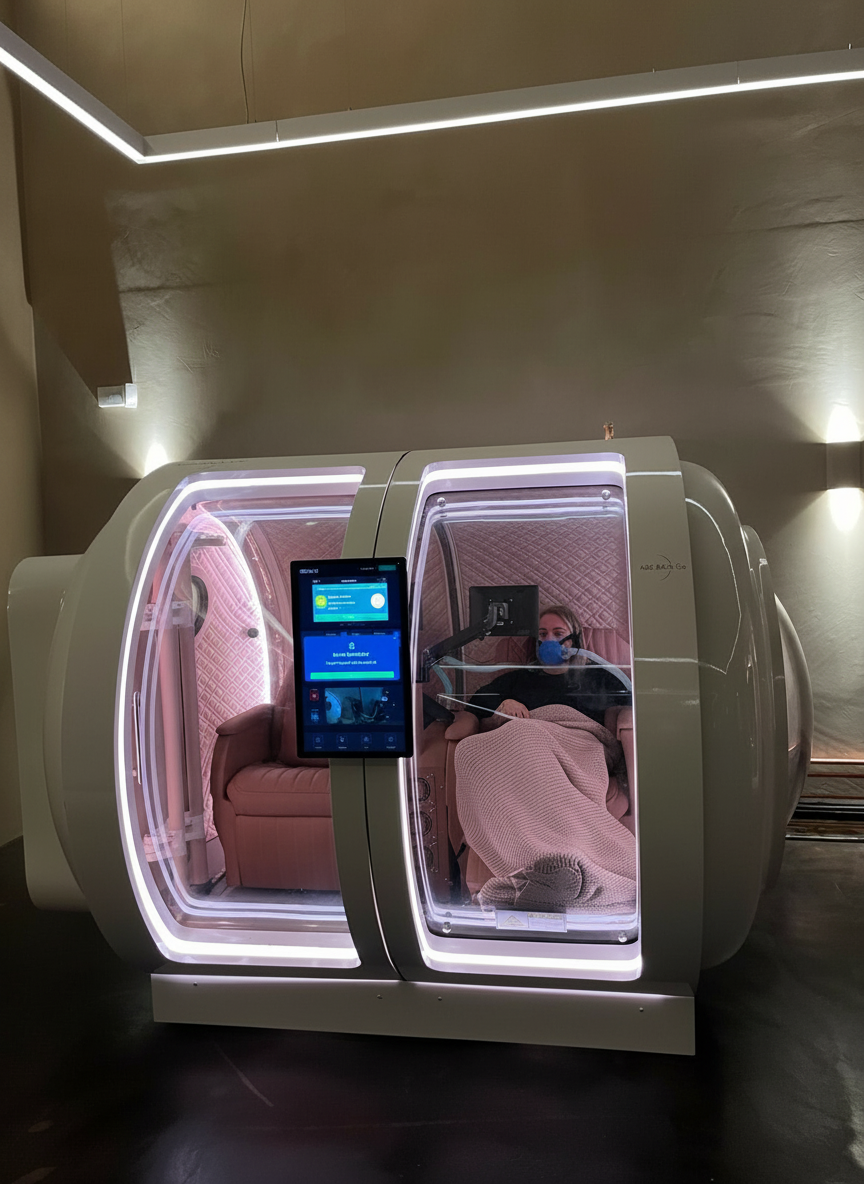 Hyperbaric oxygen chamber full view